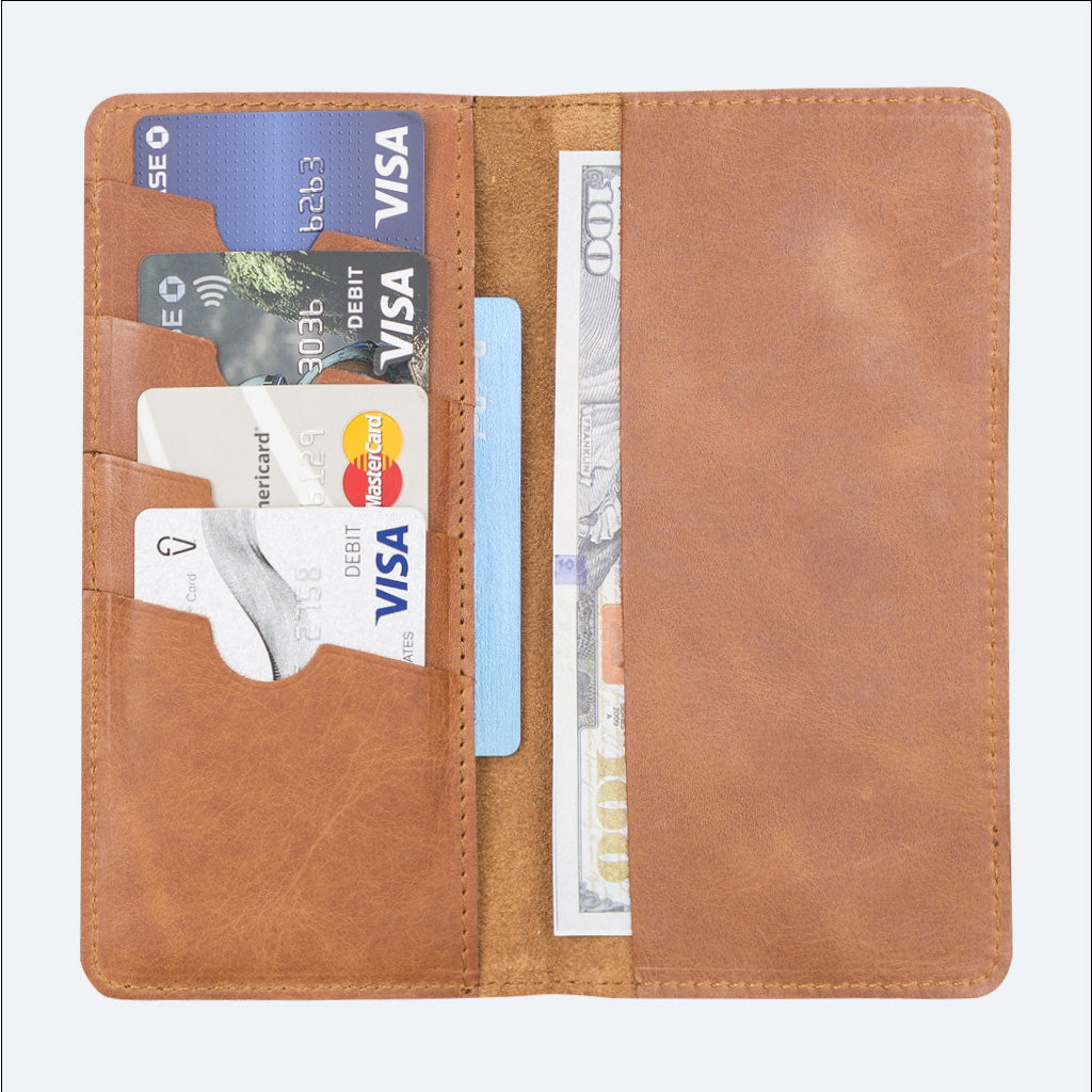Premium Quality Leather Checkbook Holder and Wallet