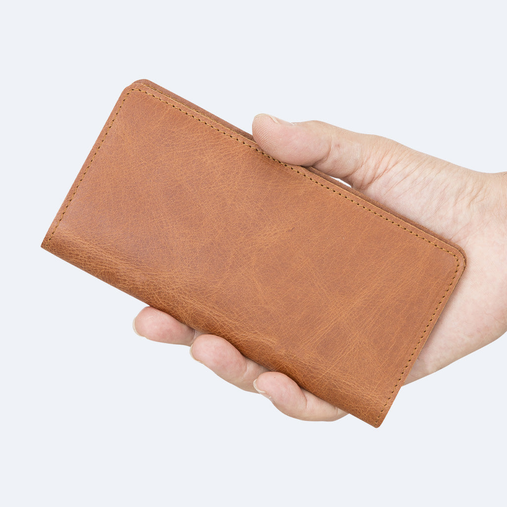 Premium Quality Leather Checkbook Holder and Wallet