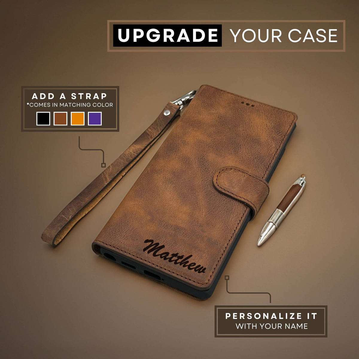 iPhone 14 Pro Leather Wallet Case