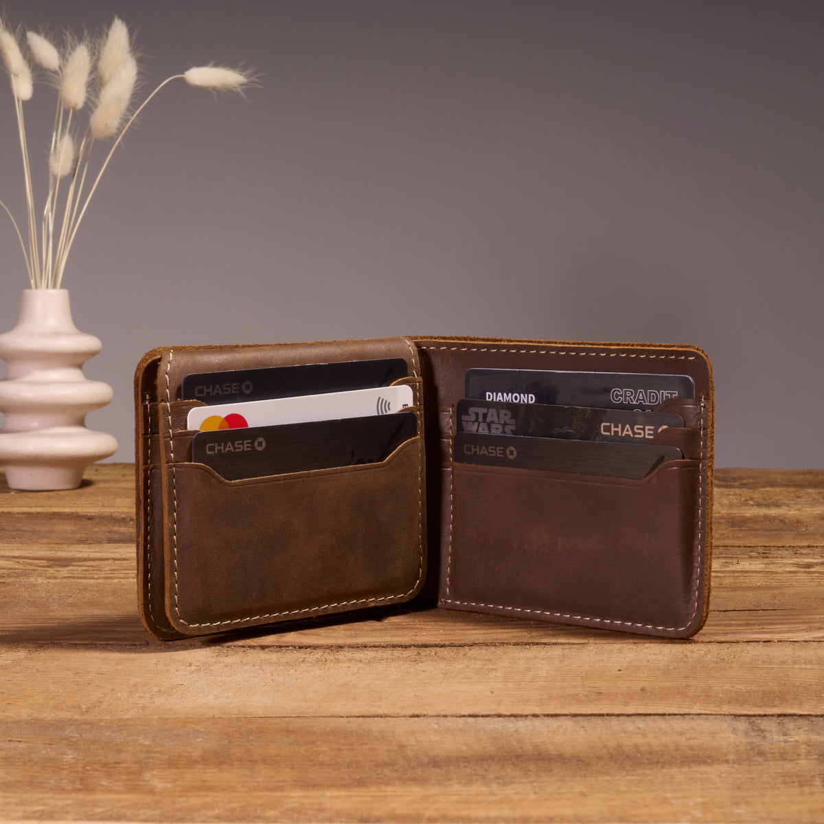 Trifold Leather Wallet