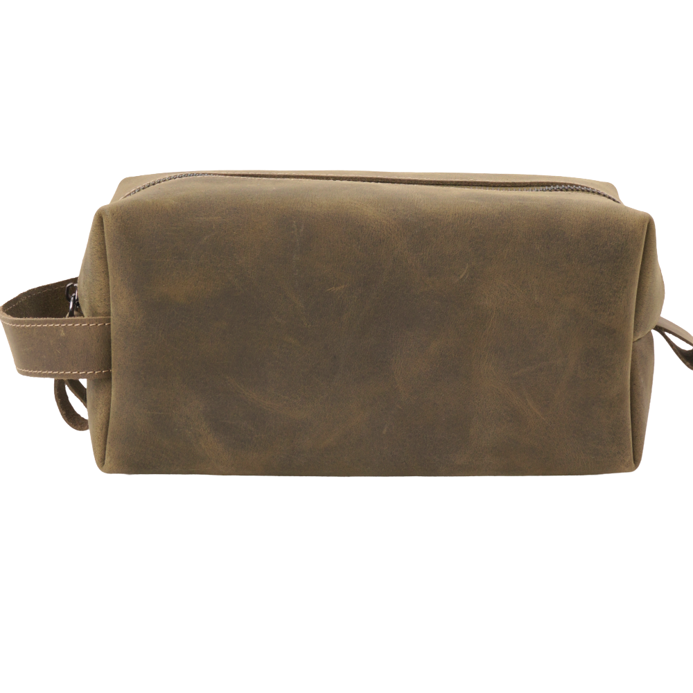 Leather Dopp Kit Bag - Travel Organizer