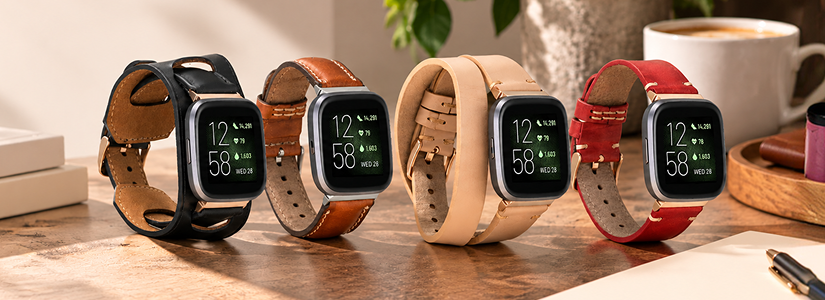 Shop Leather Fitbit Versa 3 and Versa 2 Watch Bands