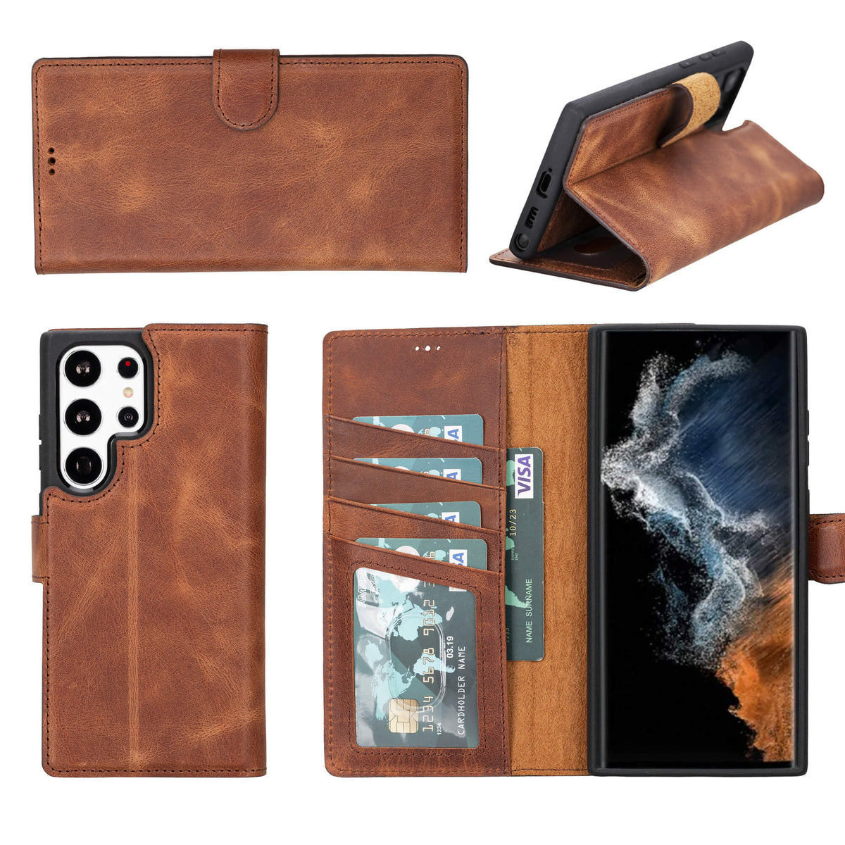 Samsung Galaxy S23 Ultra Leather Wallet Case
