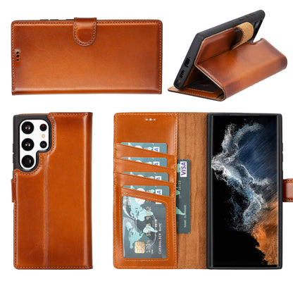 Samsung Galaxy S23 Ultra Magnetic Detachable Leather Wallet Case