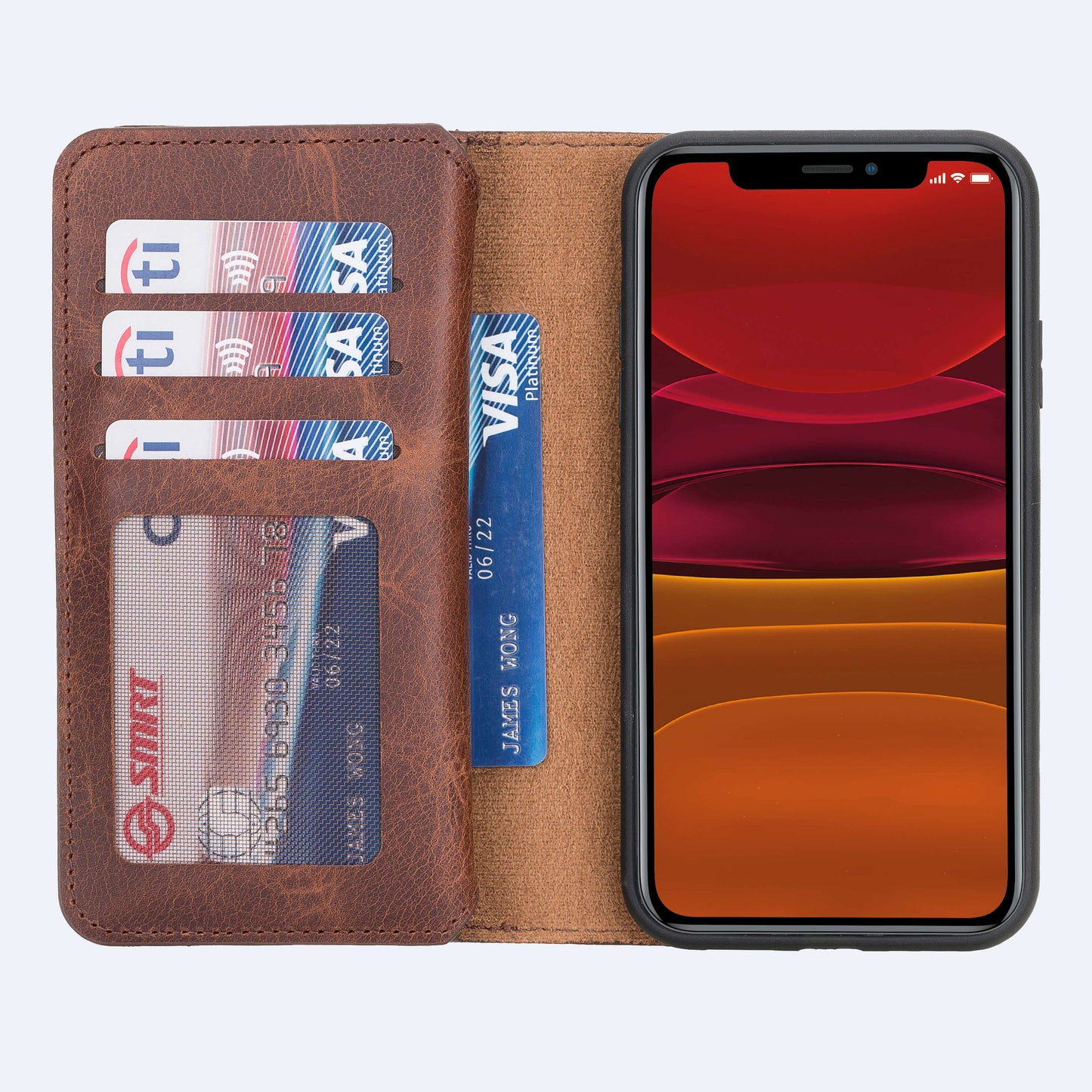 iPhone 11 Leather Double Wallet Case