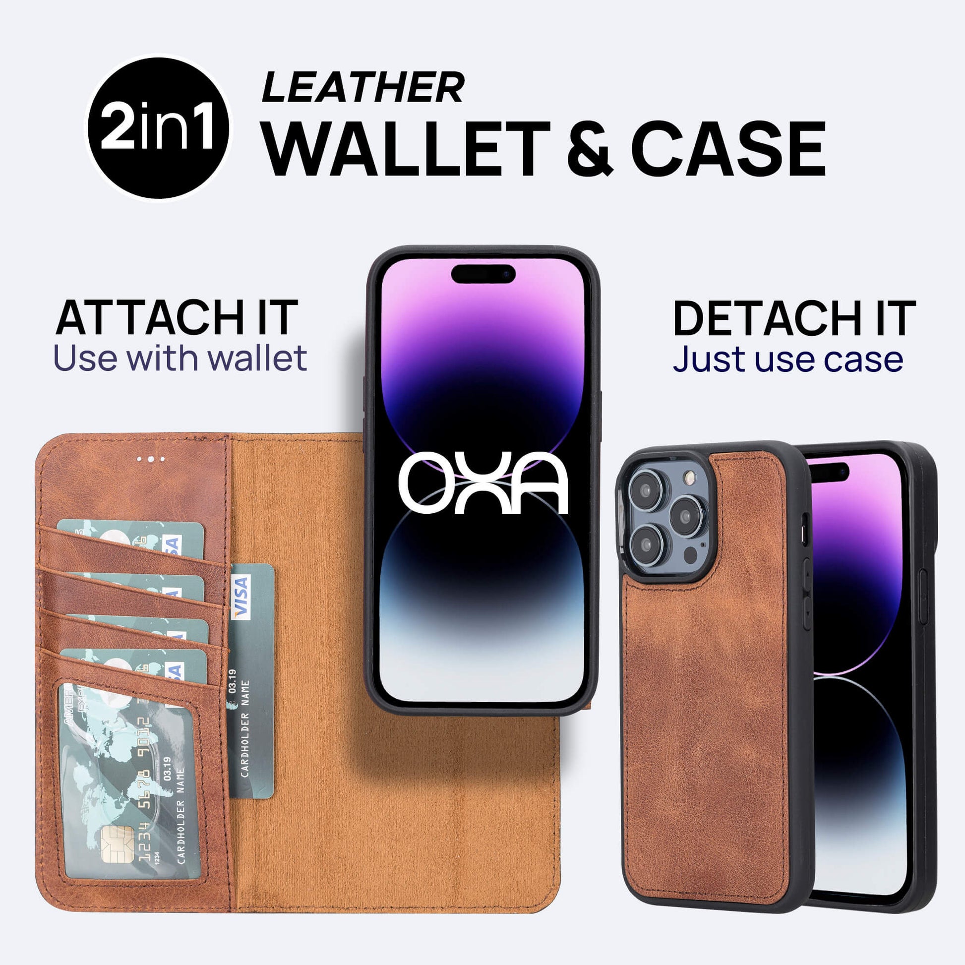 Apple iPhone 12 Series Detachable Leather Wallet Cases - MW