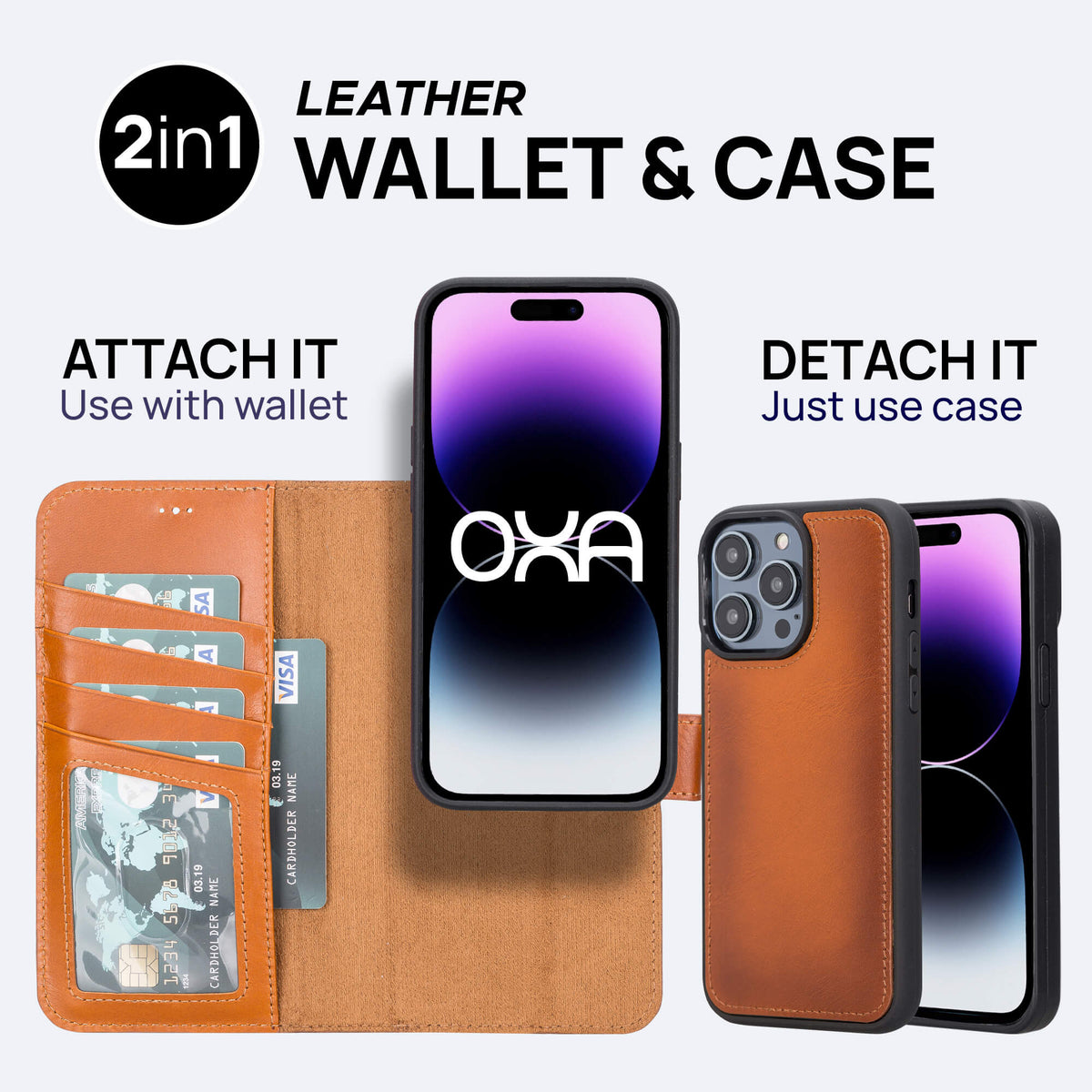 iPhone 13 Pro Max Leather Wallet Case