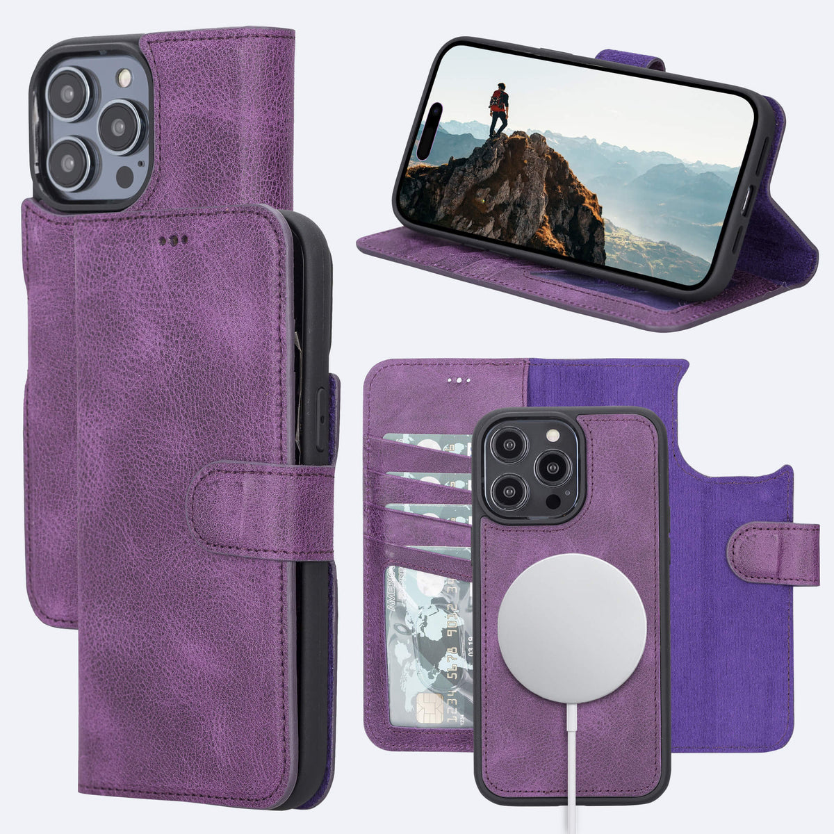 iPhone 12 Pro Max Leather Wallet Case