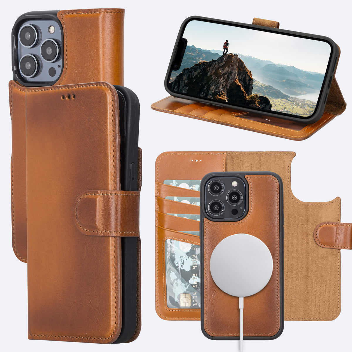 iPhone 12 Pro Max Leather Wallet Case
