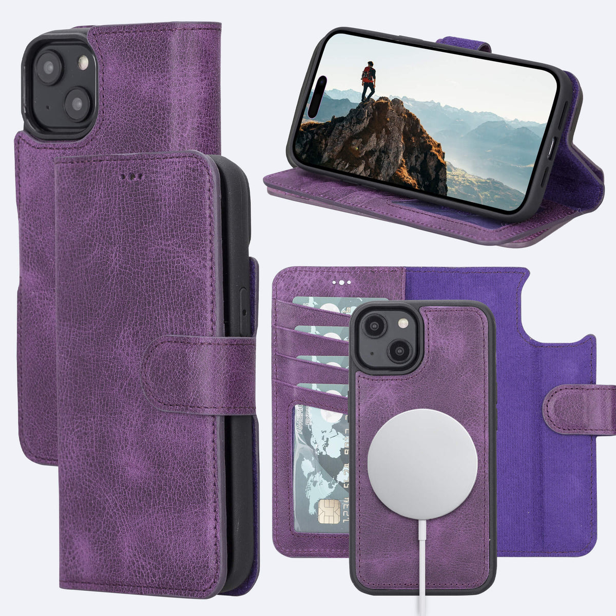iPhone 12 Leather Wallet Case