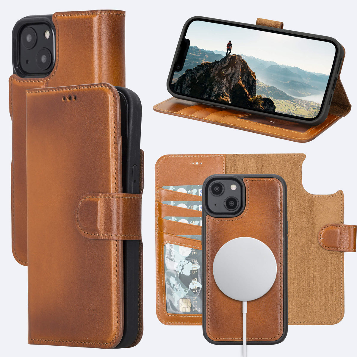 iPhone 12 Leather Wallet Case