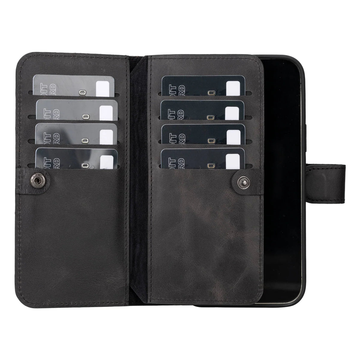 iPhone 15 Plus Leather Double Wallet Case