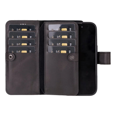 iPhone 16 Leather Double Wallet Case