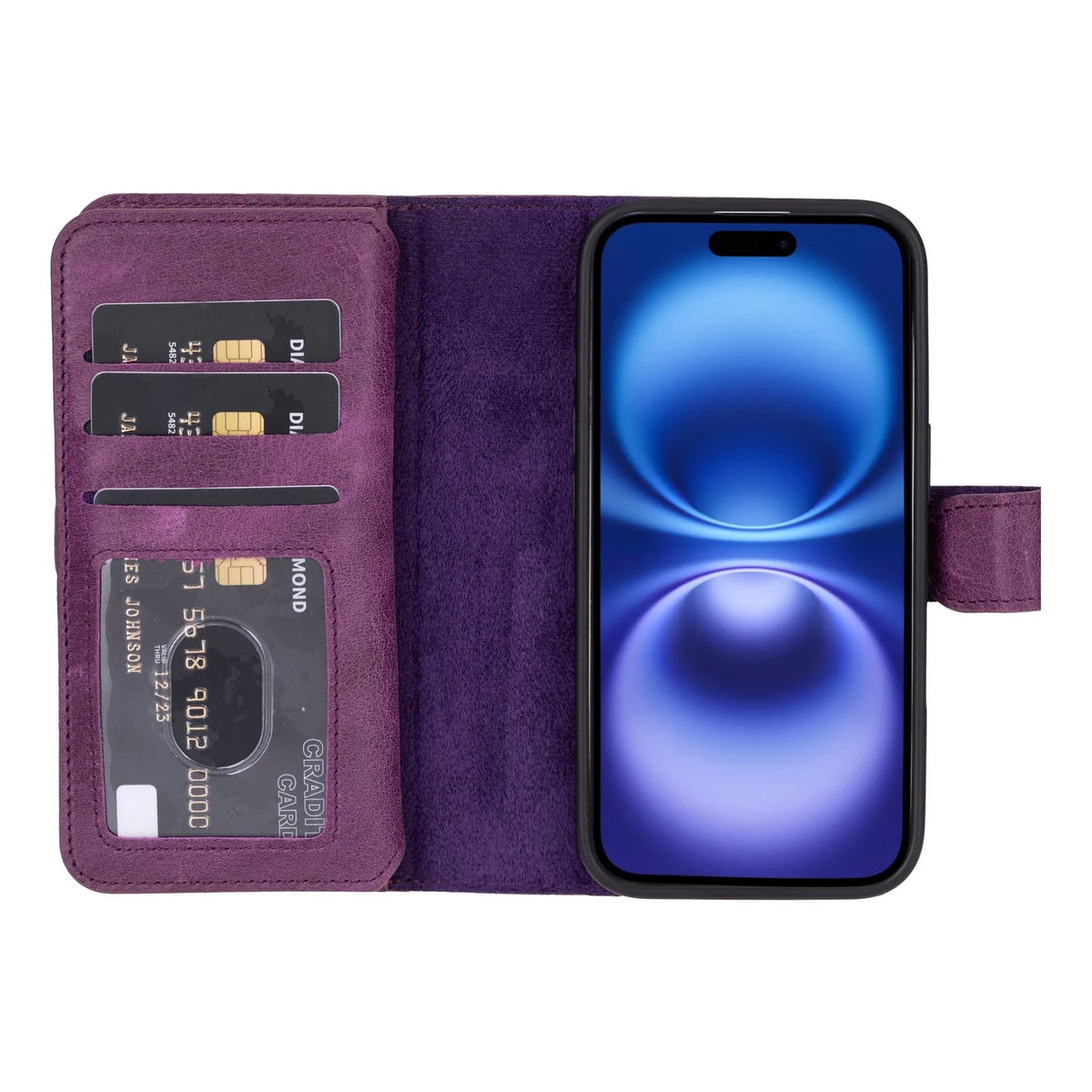 iPhone 16 Pro Leather Double Wallet Case