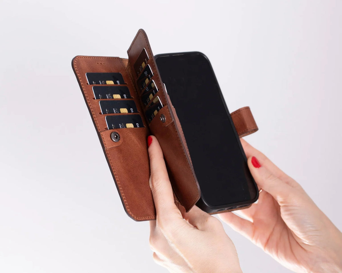 iPhone 16 Pro Leather Double Wallet Case