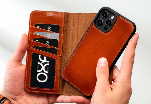 Leather Wallet Case for iPhone 8 / 7 Plus - Oxa Black