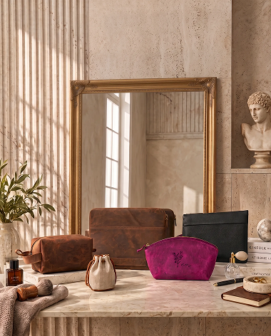 Leather Makeup Bag