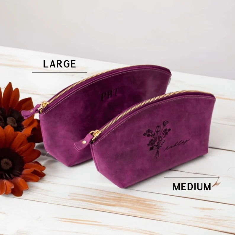 Leather Makeup Bag