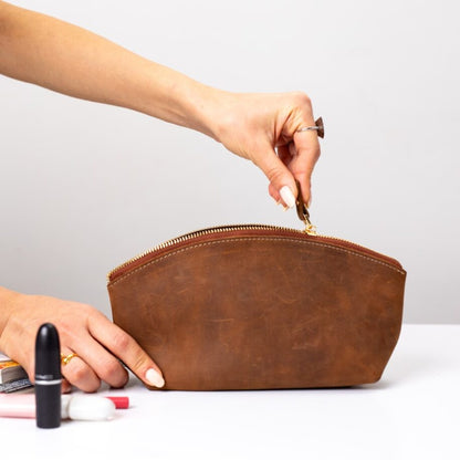 Leather Makeup Bag