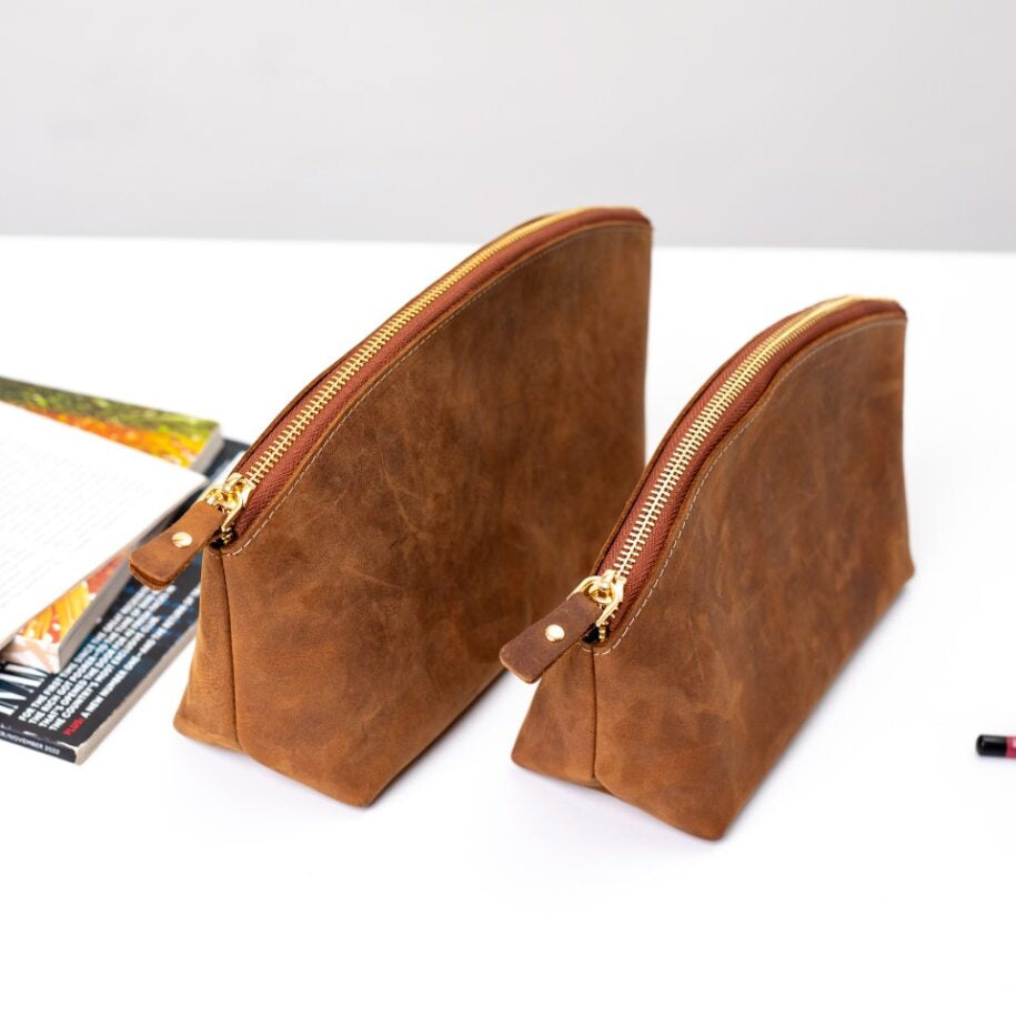 Leather Makeup Bag