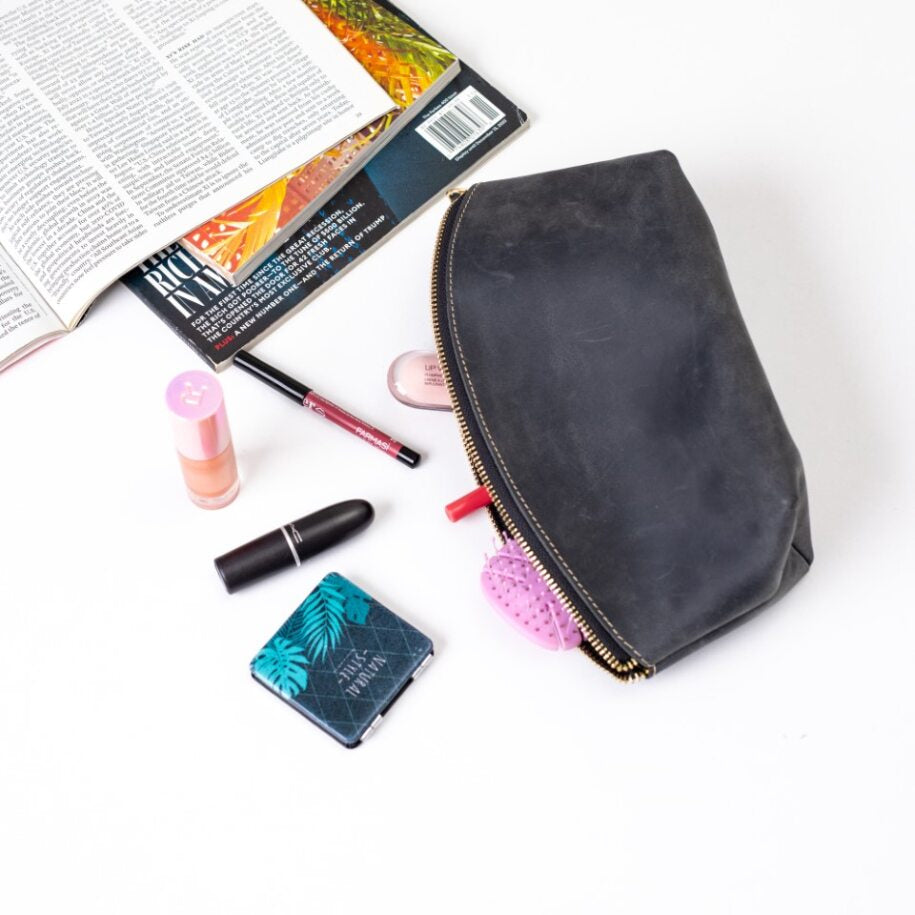 Leather Makeup Bag