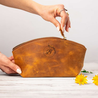 Leather Makeup Bag