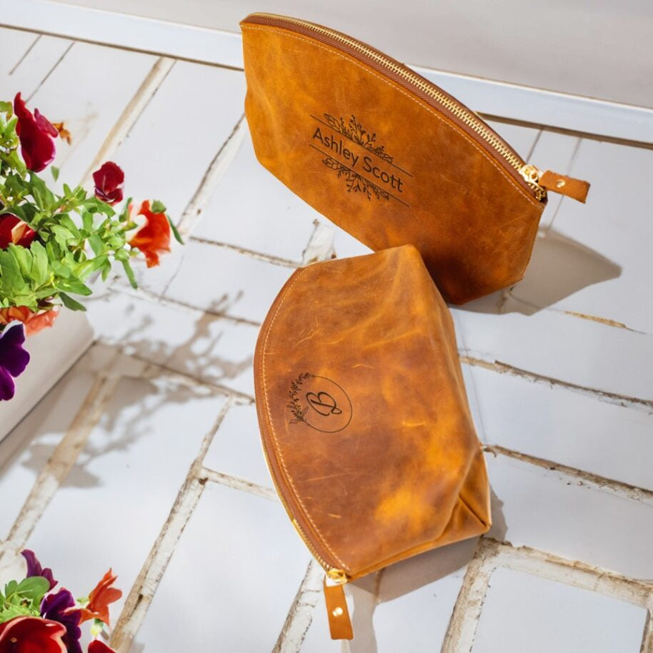 Leather Makeup Bag