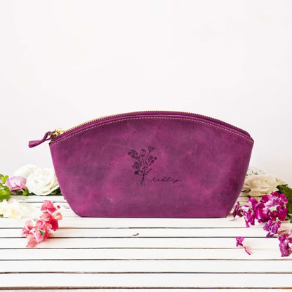 Leather Makeup Bag