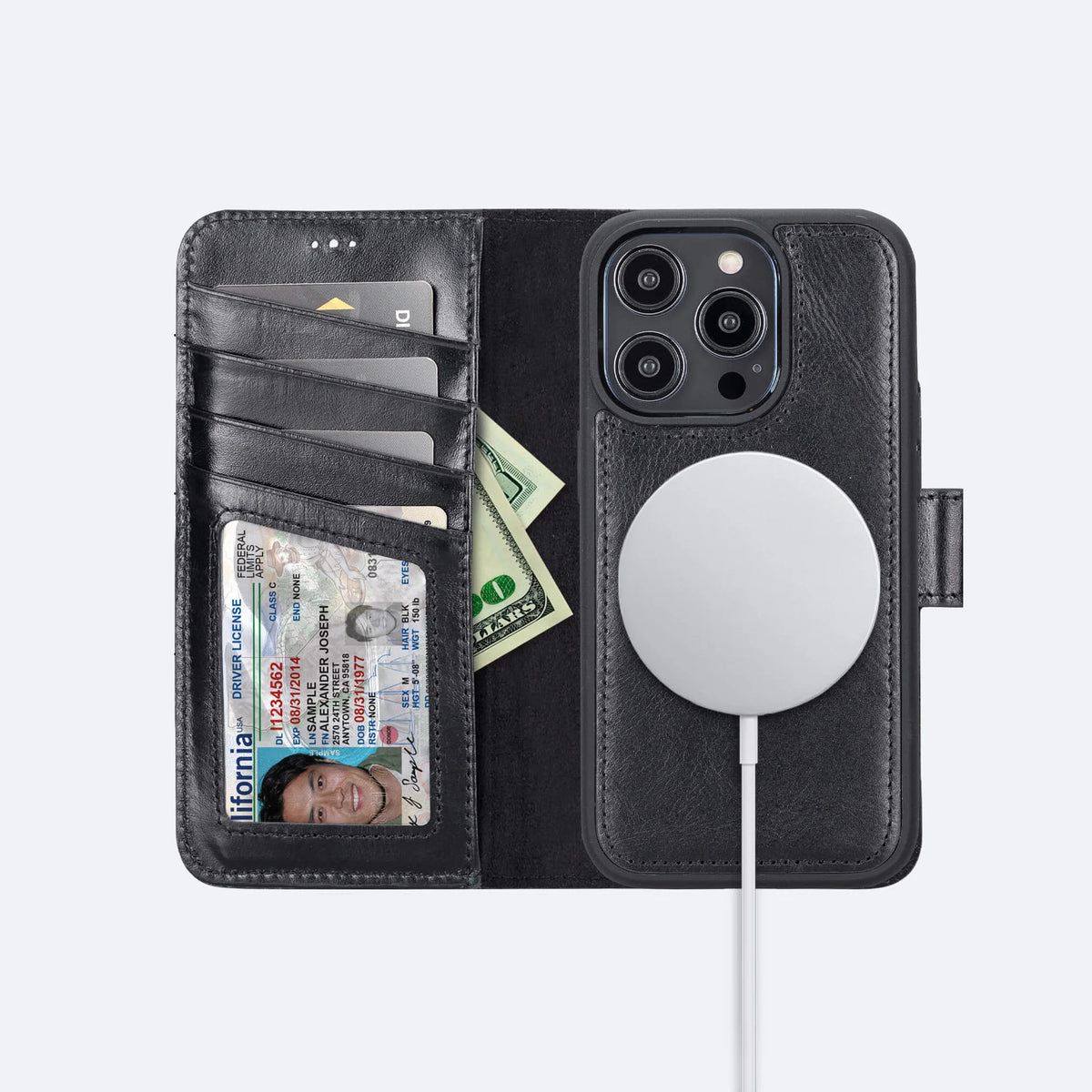 iPhone 12 Pro Leather Wallet Case