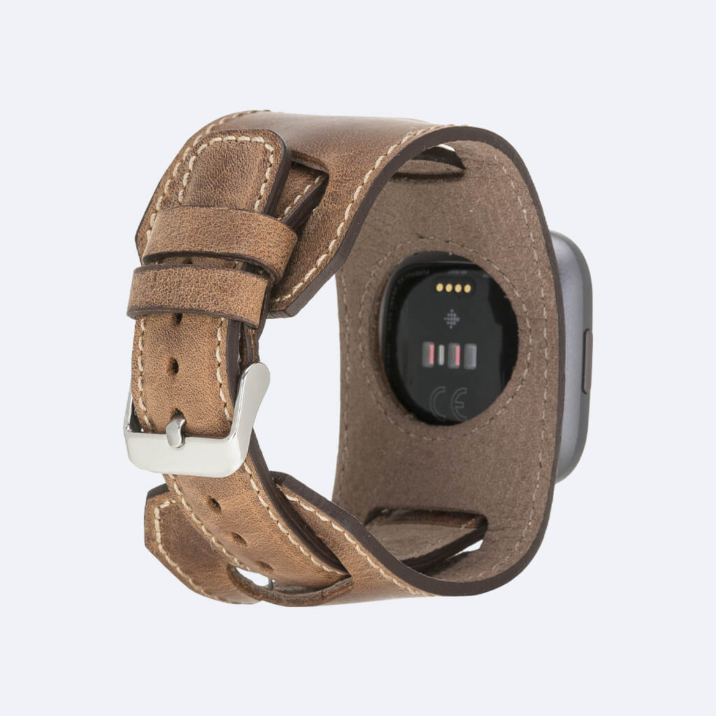 Best Cuff Leather Watch Band for Fitbit Versa 3 / 2 - Oxa 8