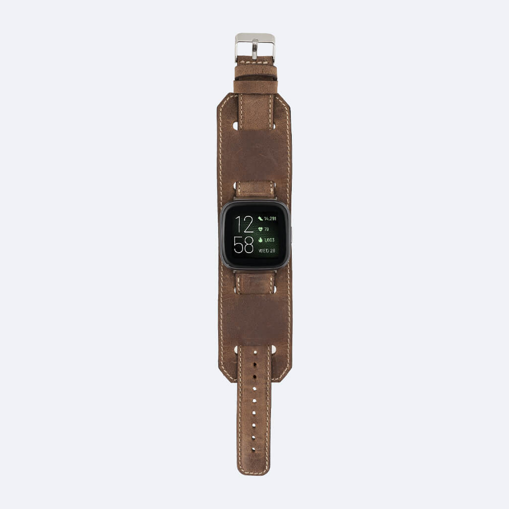 Best Cuff Leather Watch Band for Fitbit Versa 3 / 2 - Oxa 9
