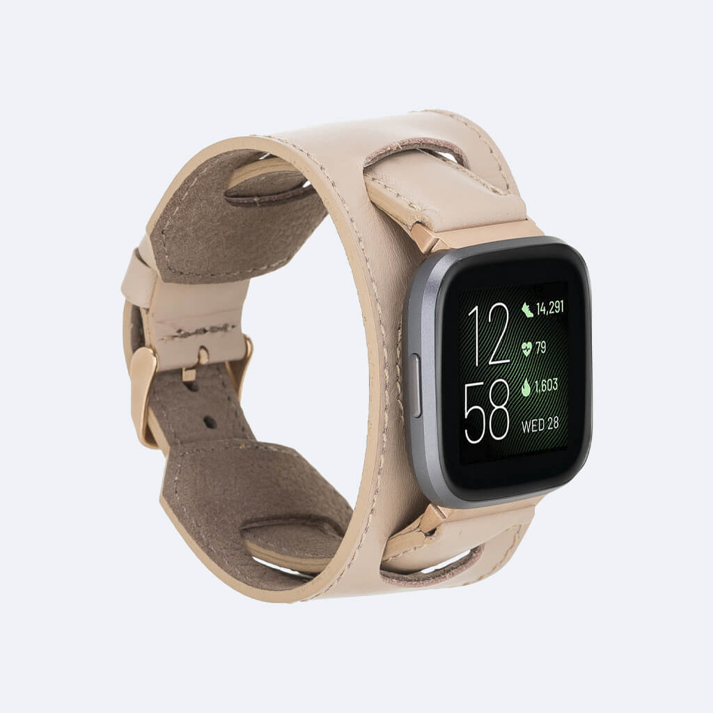 Best Cuff Leather Watch Band for Fitbit Versa 3 / 2 - Oxa 13
