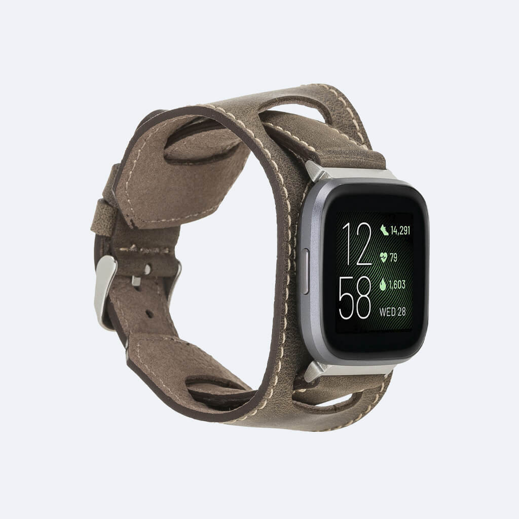 Cuff Leather Watch Band for Fitbit Versa 3 2 Oxa