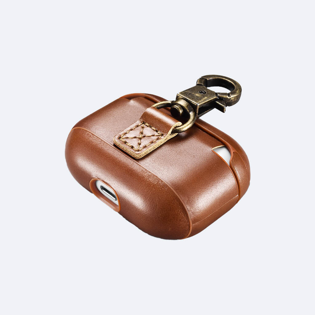 Leather Apple AirPods Pro Case with Hook - Classic 5