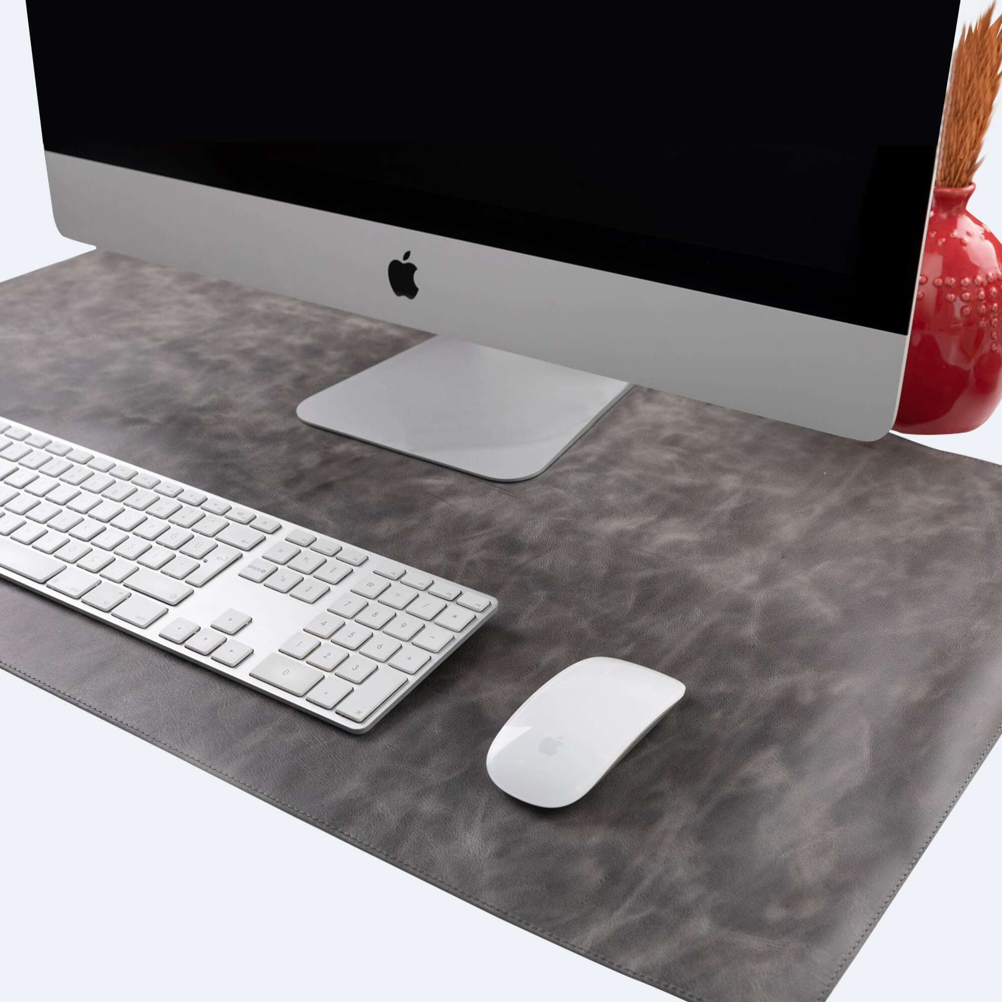 Grey desk online mat