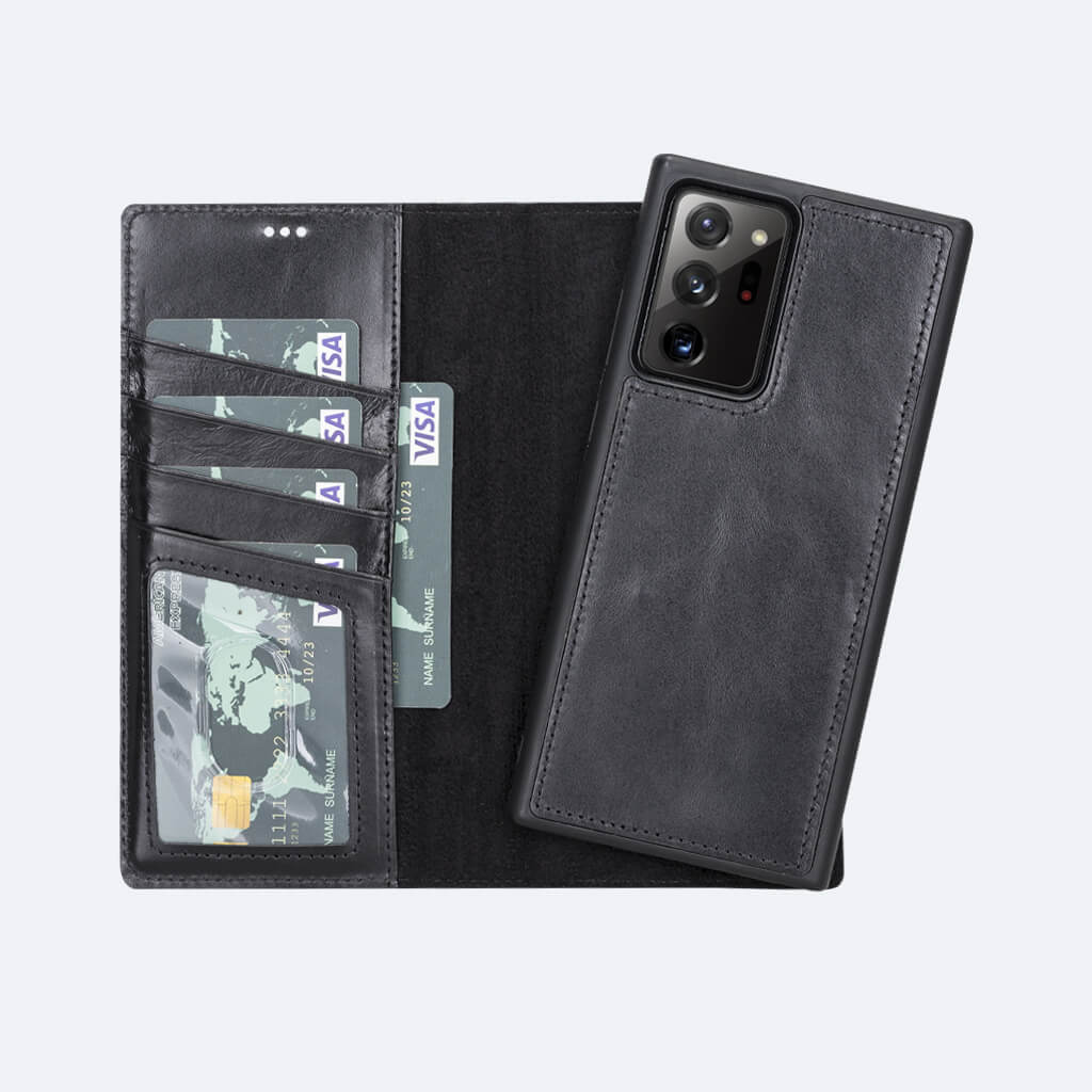 Premium Leather Wallet Case for Samsung Galaxy Note20 Ultra - Oxa 1
