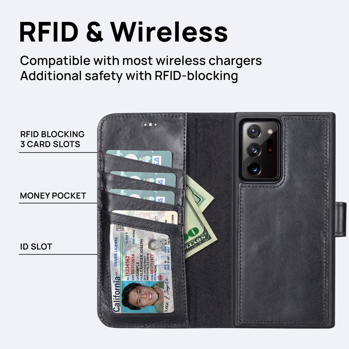 Samsung Galaxy Note20 Ultra Leather Wallet Case
