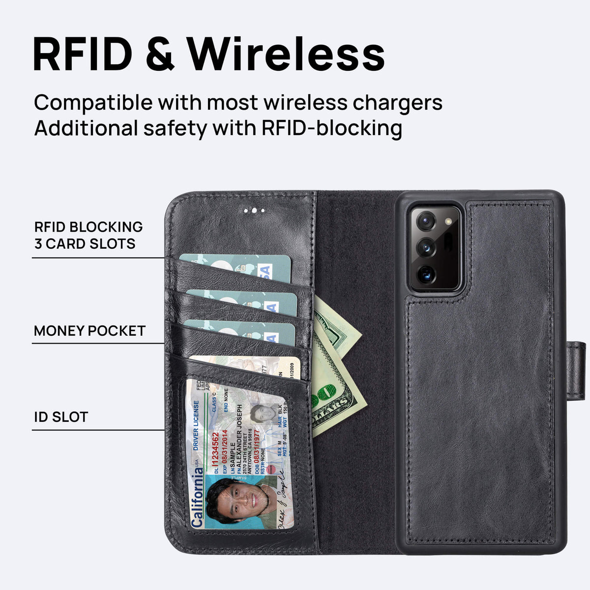 Samsung Galaxy Note20 Leather Wallet Case