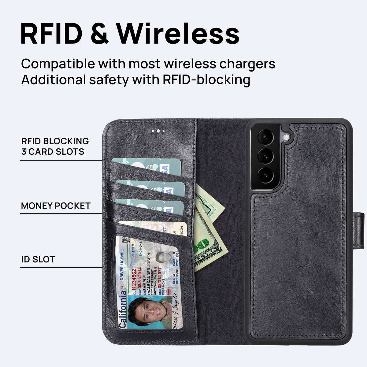 Samsung Galaxy S21 Plus Leather Wallet Case