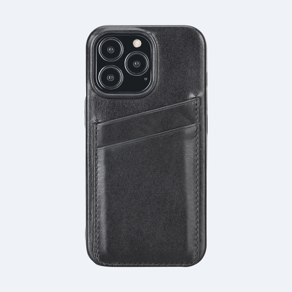 Leather Card Holder Case for iPhone 13 Pro - Oxa Leather Card Holder Case for iPhone 13 Pro - Oxa