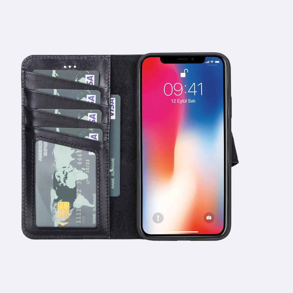Best Leather Wallet Case for iPhone X / Xs - Oxa 9