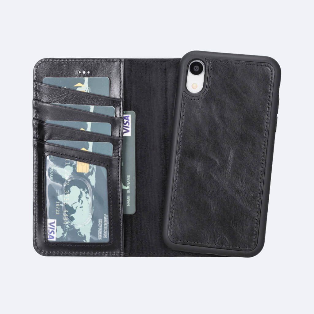Premium Leather Wallet Case for iPhone XR - Oxa 8