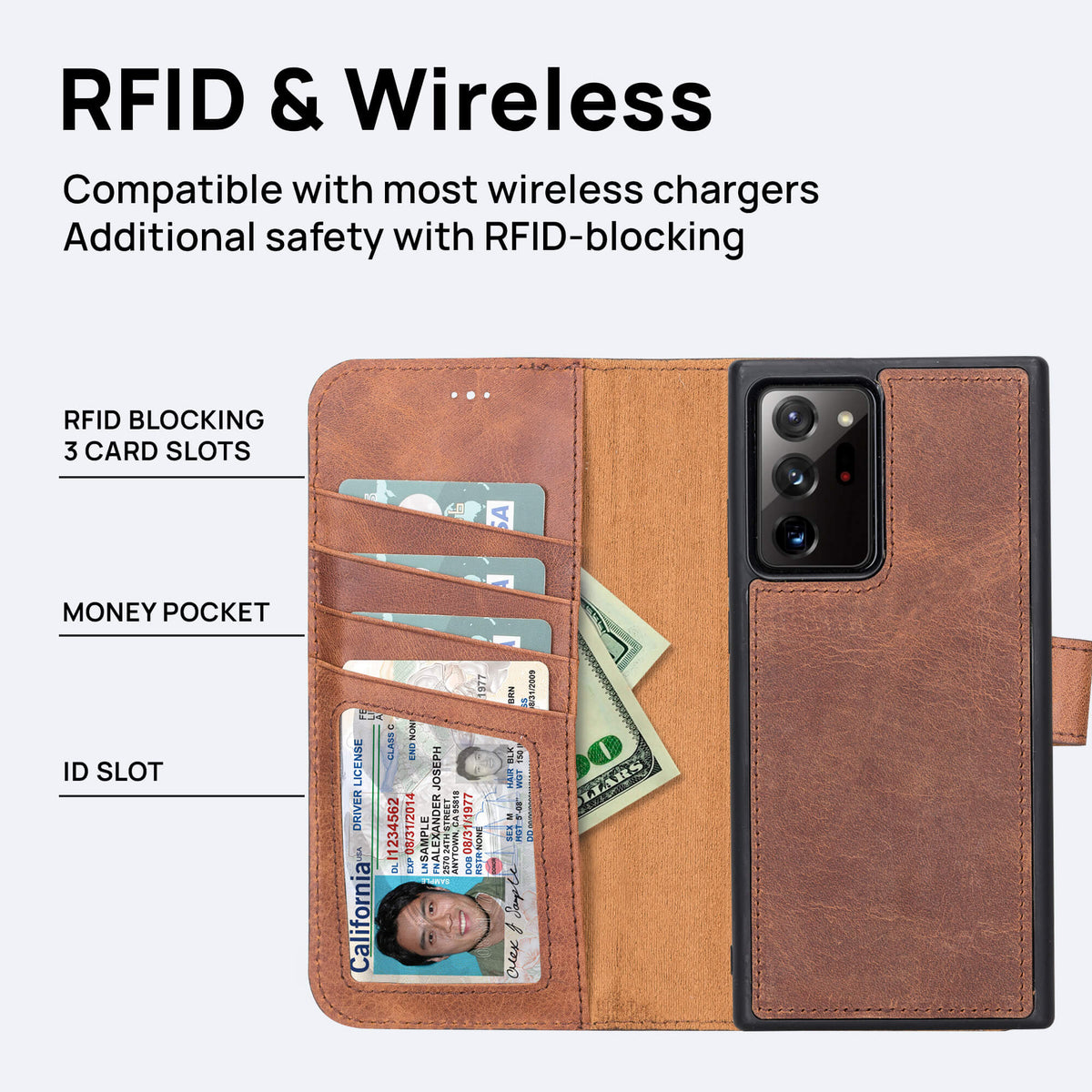 Samsung Galaxy Note20 Ultra Leather Wallet Case