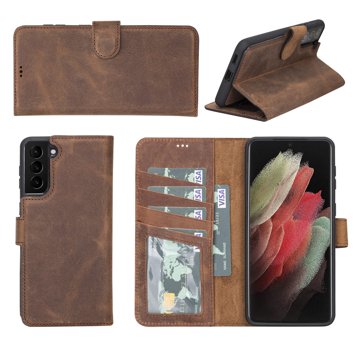Samsung Galaxy S21 Plus Leather Wallet Case