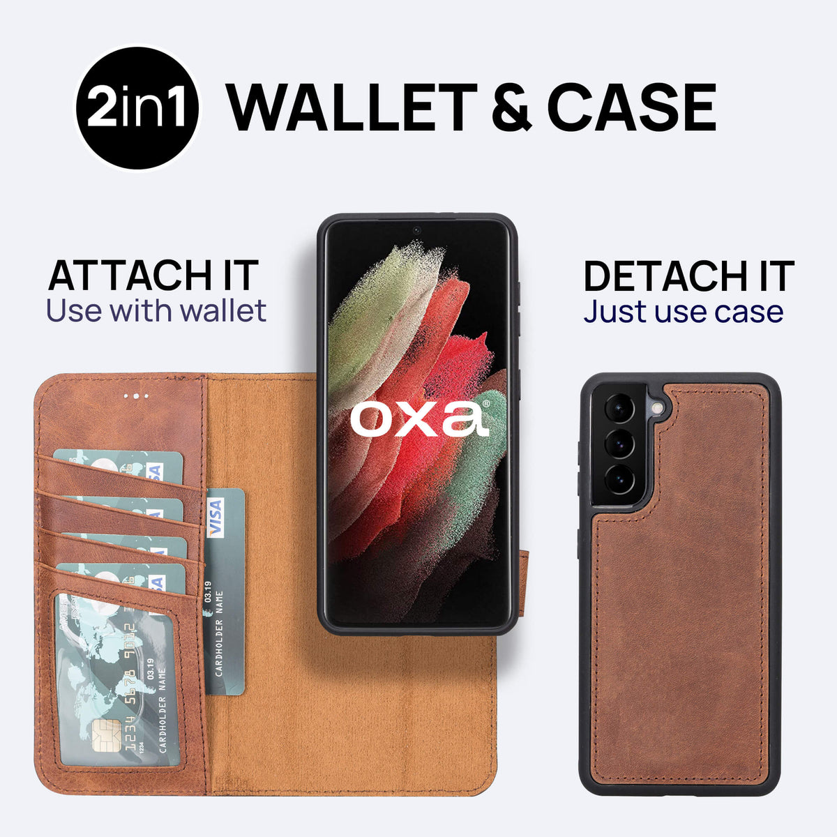 Samsung Galaxy S21 Leather Wallet Case