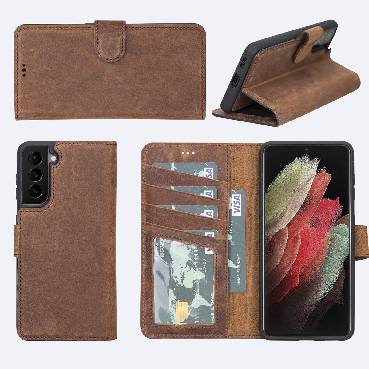 Samsung Galaxy S21 Leather Wallet Case