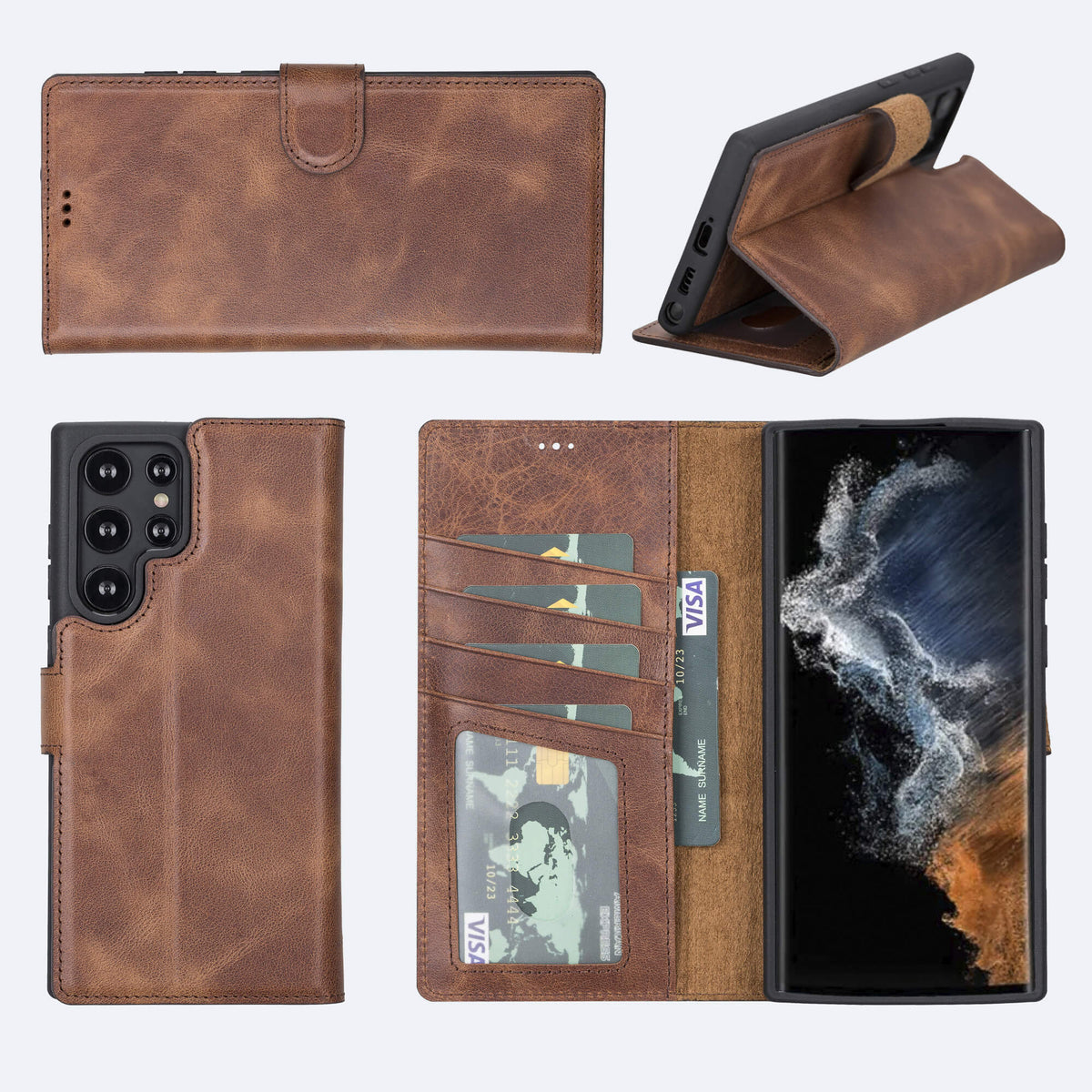 Samsung Galaxy S22 Ultra Leather Wallet Case