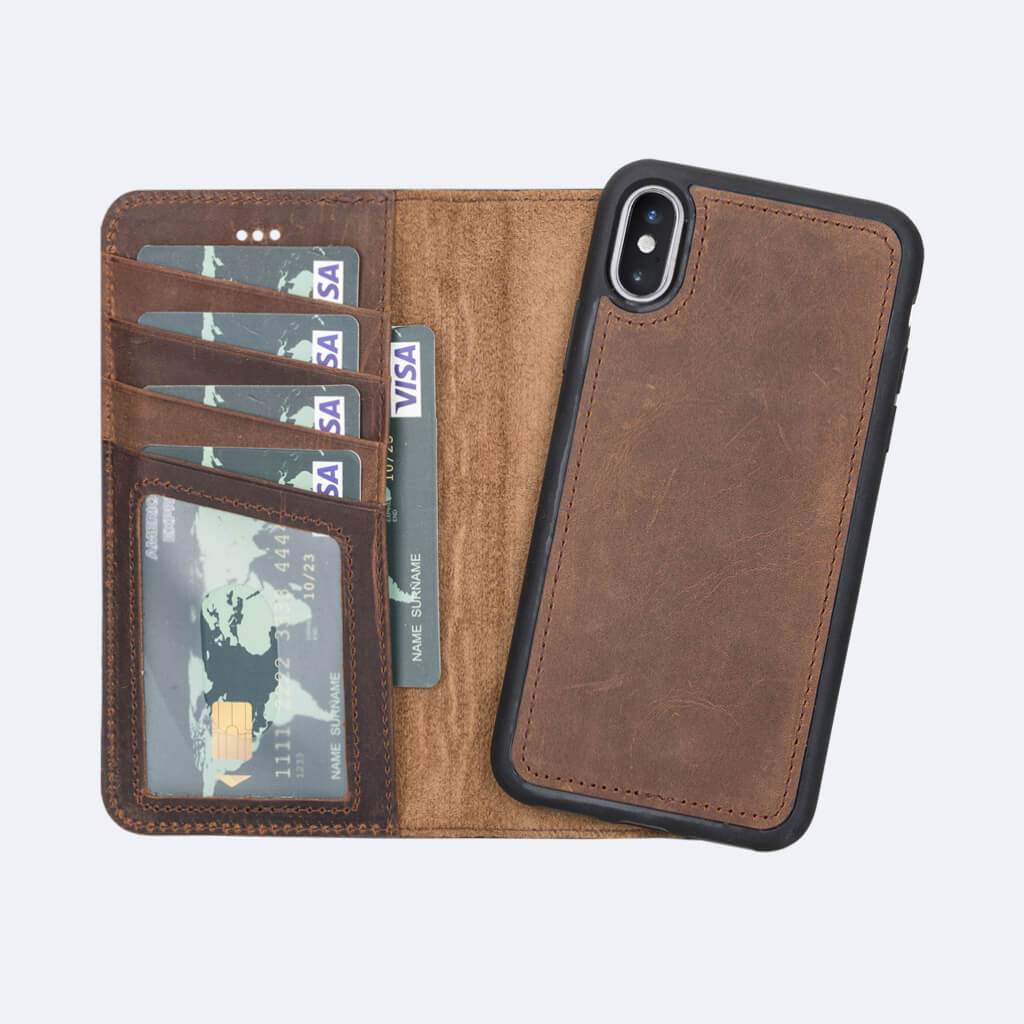 Leather Wallet Case for iPhone X Xs Oxa