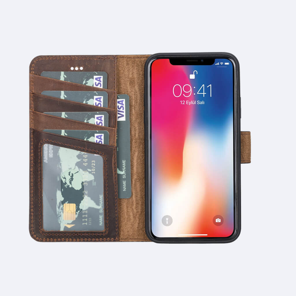 Best Leather Wallet Case for iPhone X / Xs - Oxa 16