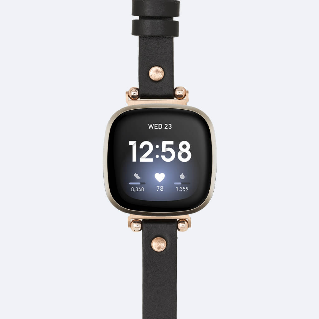 Versa rose gold with cheap black band